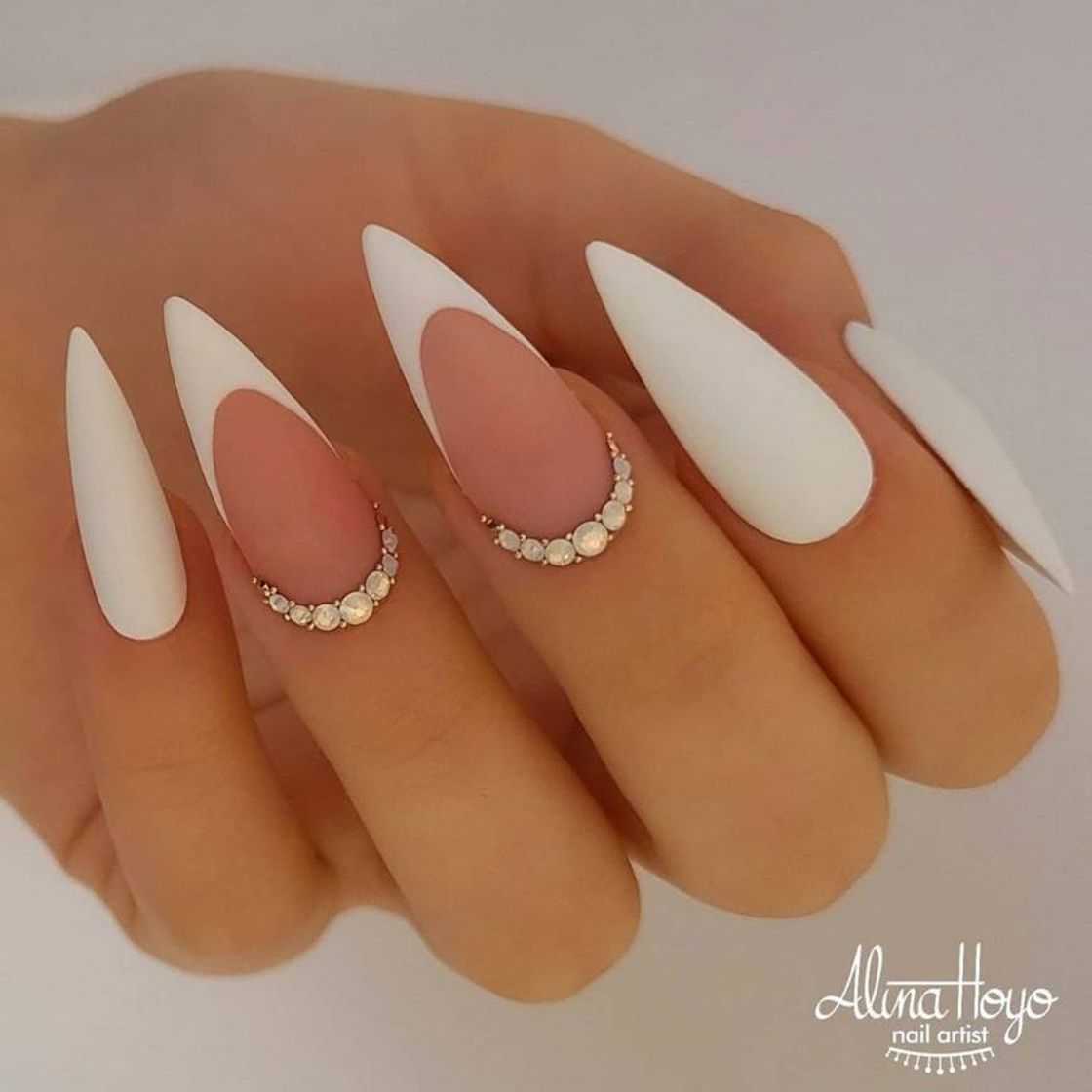 Fashion Nails White Shining 