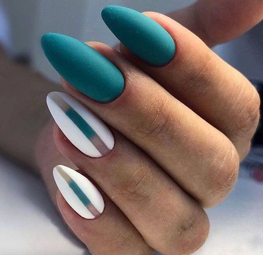 Nails Blue Art Simple