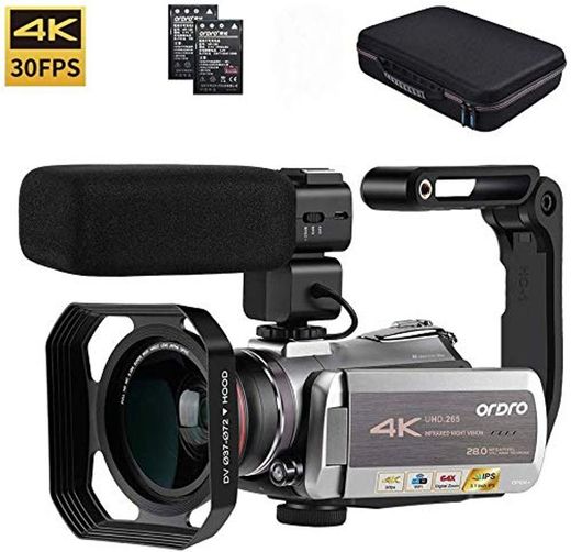 Video Camera 4K Camcorder ORDRO 4K Ultra HD 30FPS Digital Video Camera