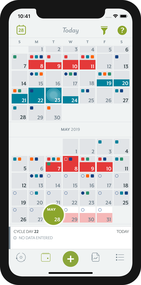 Moda Clue Period Tracker, Ovulation & Cycle Calendar