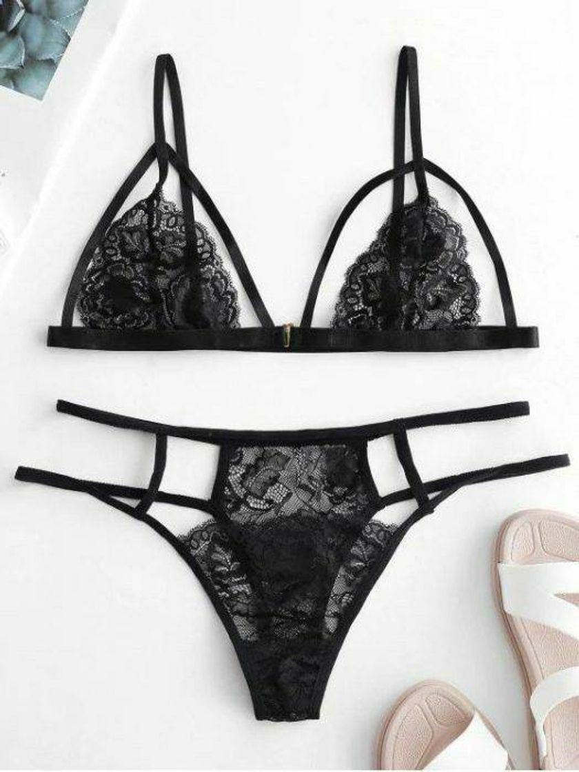 Fashion Lingerie de cor preta