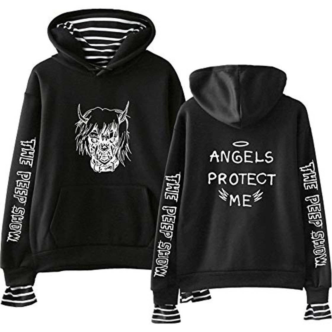 Moda JJZHY EMO Trap Commemorative Lil Peep Sudadera con Capucha de Manga Larga