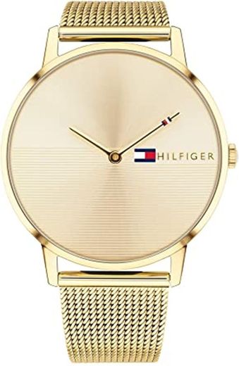 Tommy Hilfiger Reloj Analógico para Hombre de Cuarzo con Correa en Bañada