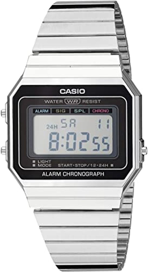 Fashion Casio A700W-1ACF Reloj Casio A700W-1ACF Plata Negro f