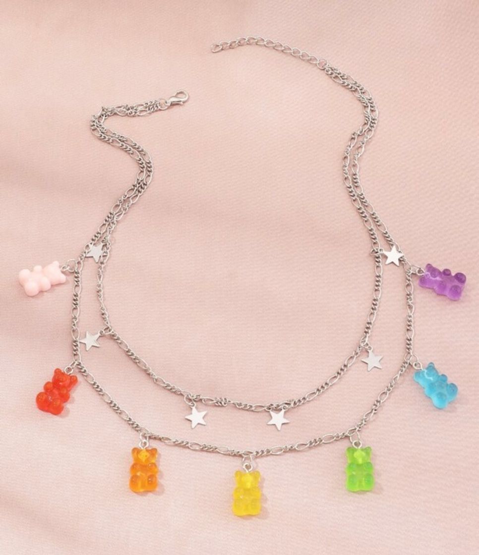 Social Collar con osos de colores y estrellas