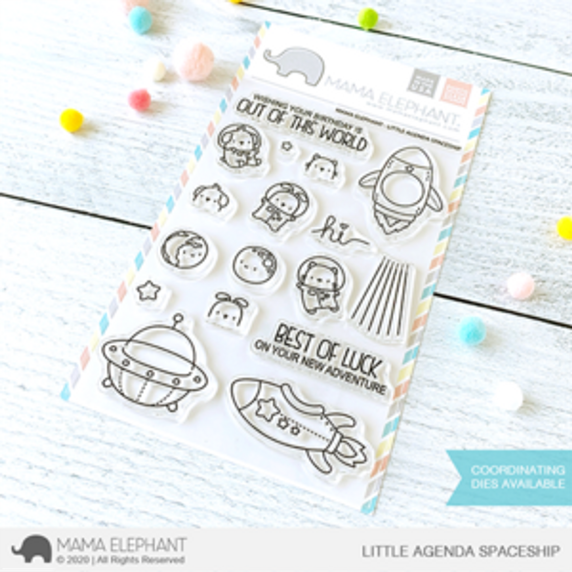Social Sello little agenda spaceship de Mama Elephant