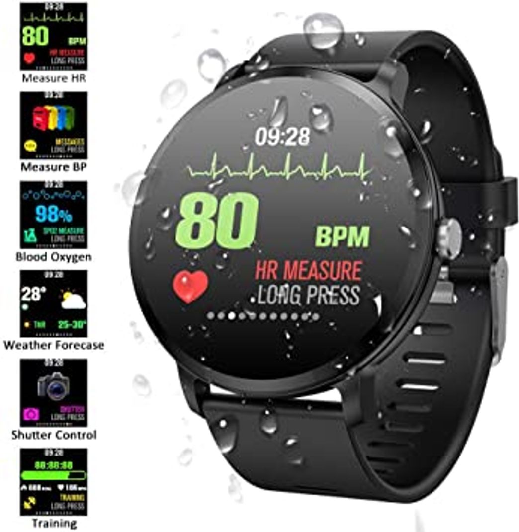 Social Padgene SmartWatch Pulsera Actividad Reloj Inteligente Deportivo IP67 Bluetooth con Pulsómetro Monitor