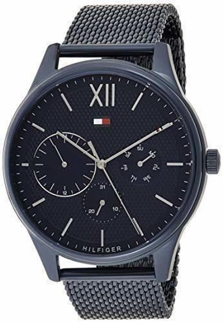 Social Tommy Hilfiger Reloj Multiesfera para Hombre de Cuarzo con Correa en Acero