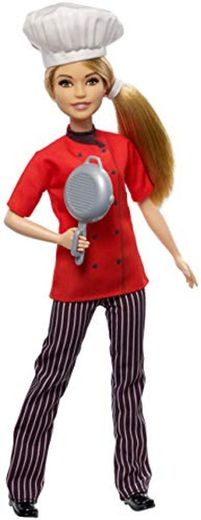 Barbie Quiero Ser Chef, muñeca rubia con accesorios