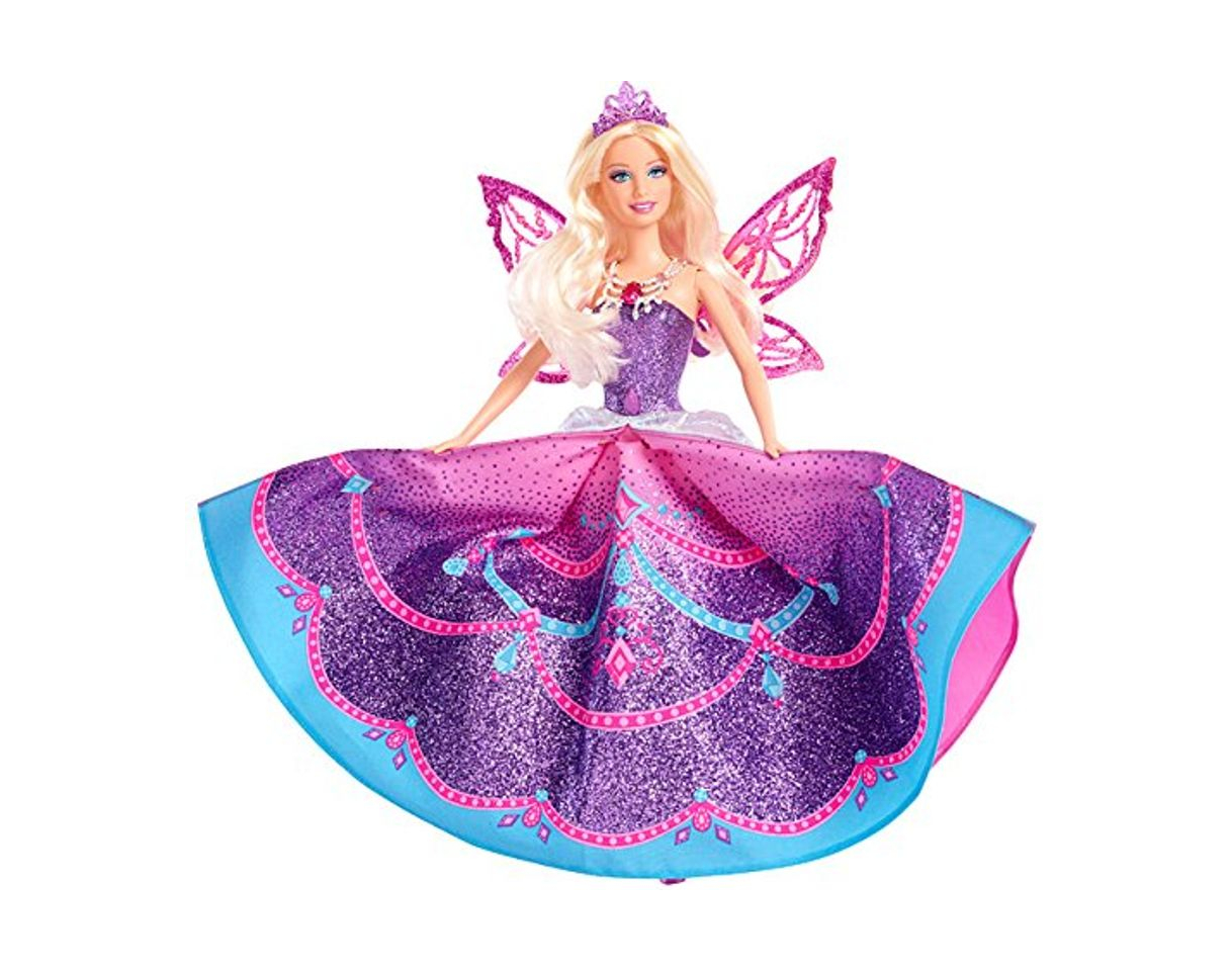 Product Barbie - Muñeca Vestida de Mariposa, Princesa Catania con Falda y alas