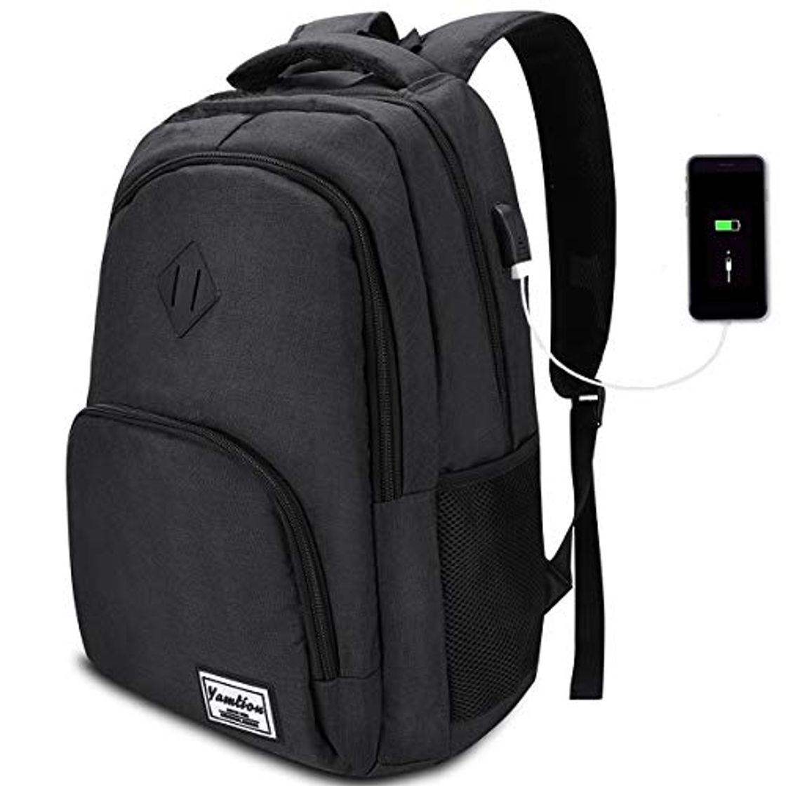 Social YAMTION Mochila Hombre para Portátil Mochilas Escolares Juveniles con Puerto USB Resistente