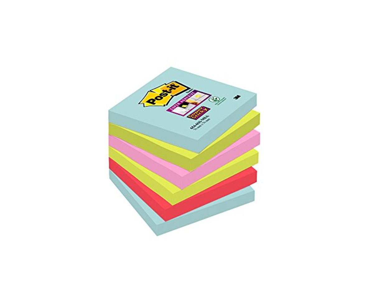 Social Post-It 70005291227 - Post-it Super Sticky - Pack de 6 blocs notas