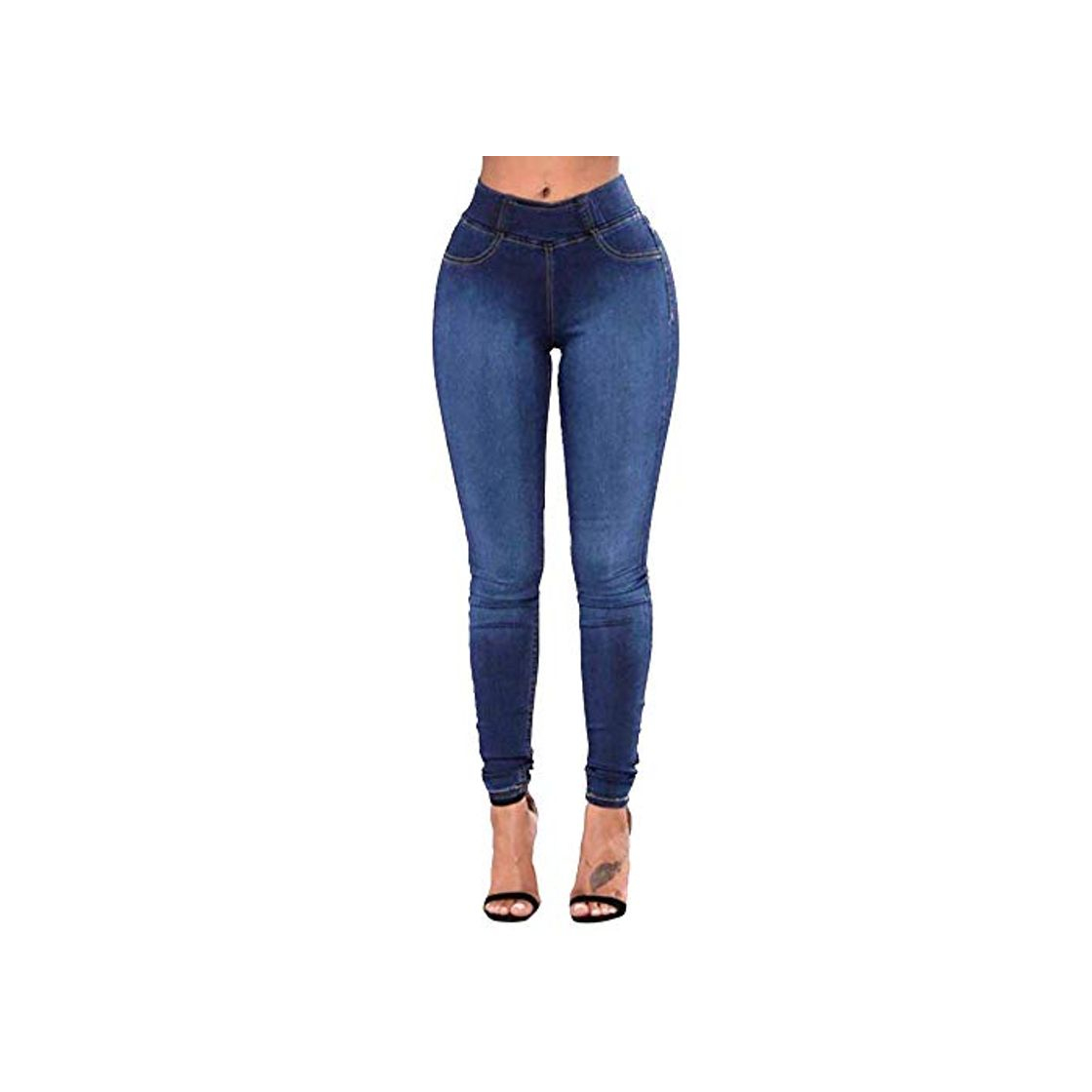 Moda MEIbax Leggings Deportes Pantalones para Mujeres de Mezclilla Pantalón Delgado Bolsillo Tallas Grandes Leggins Jeans Vaqueros Yoga Fitness Gym Classics Skinny de Cintura Alta Mallas de elásticas