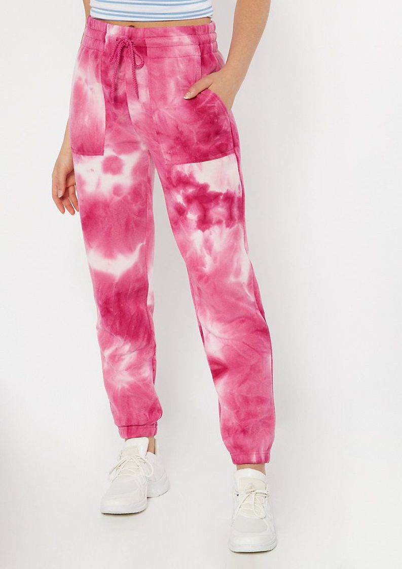 Fashion Tie dye em calça rosa 