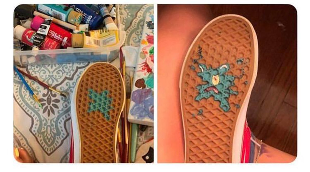 Fashion Shoe painting spongebob