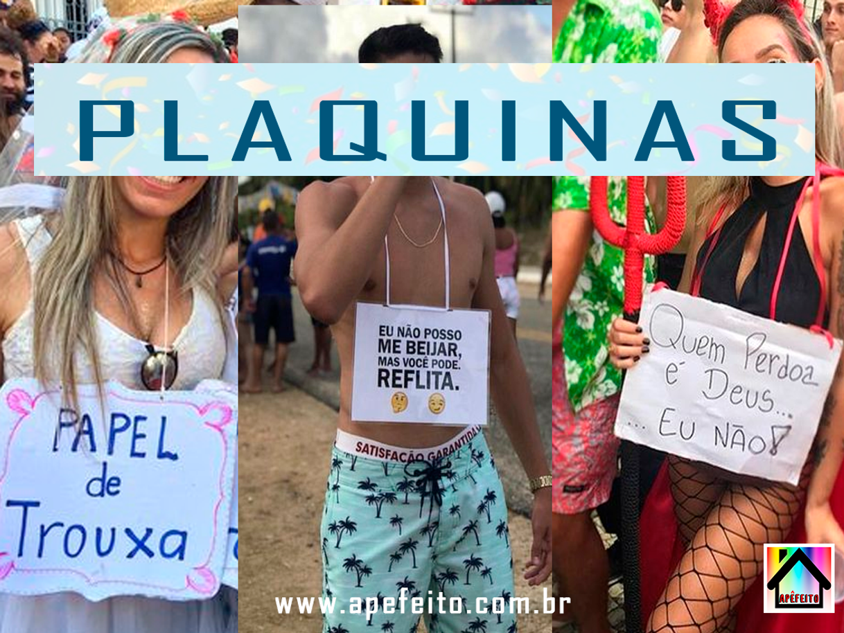 Fashion plaquinhas de carnaval 