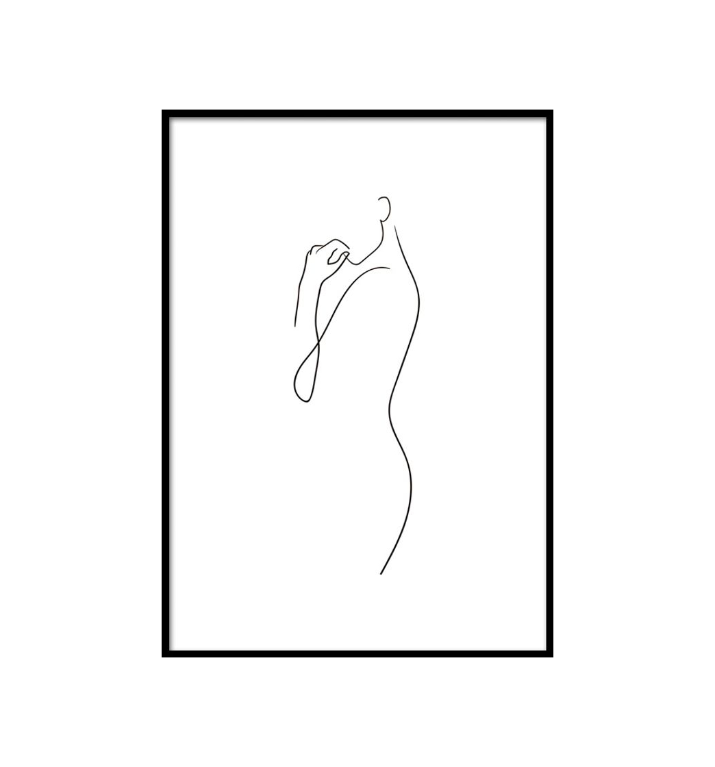 Curve Line Art Poster