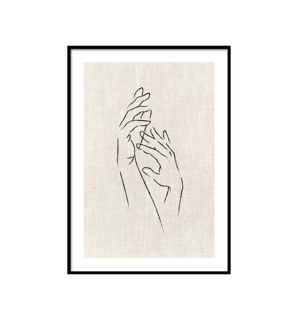 Texture Line Hands Poster