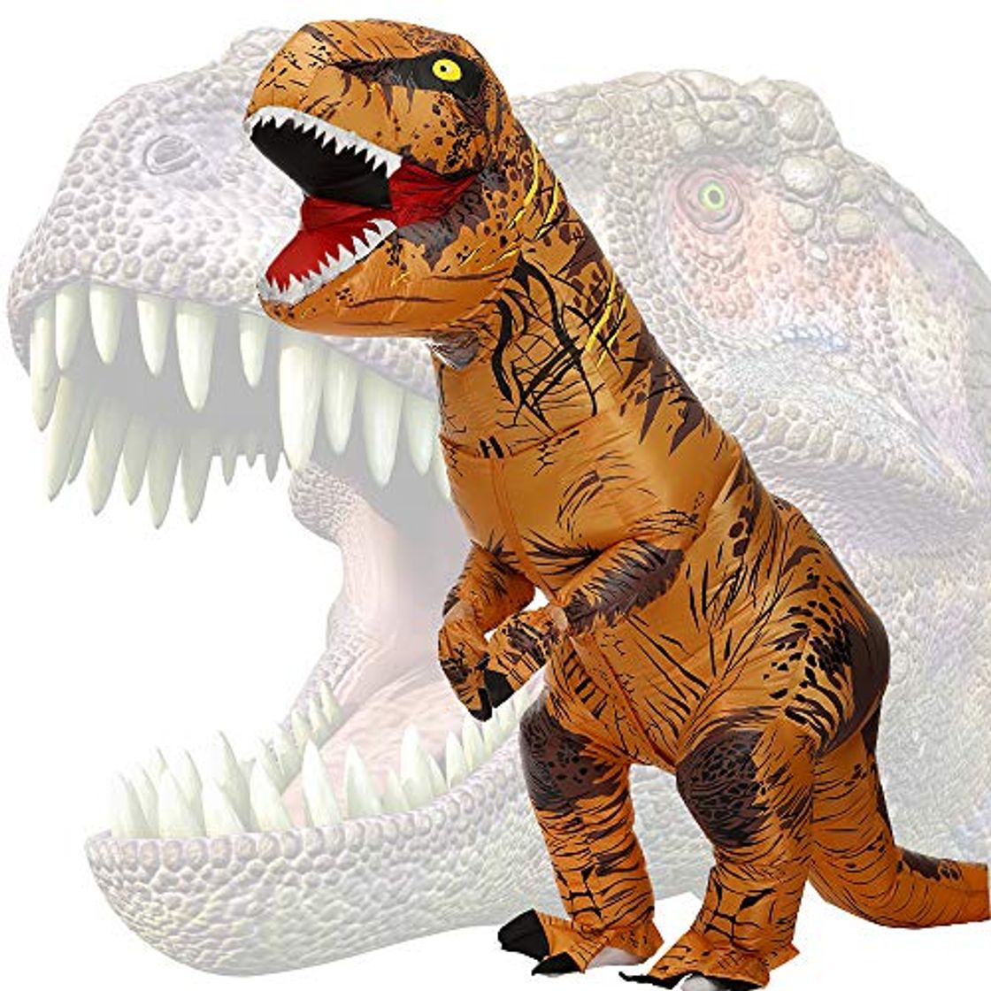 Product JASHKE Disfraz Dinosaurio Inflable Adulto Traje Dinosaurio Disfraz Trex Disfraces Hombre Divertidas Traje