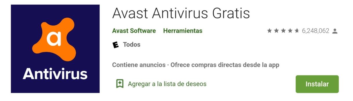 App Avast Antivirus Mobile (Android) 