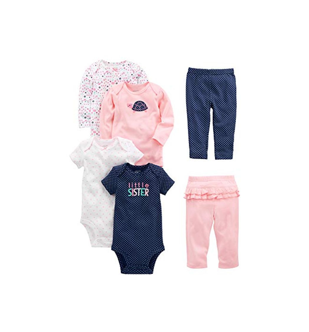 Moda Simple Joys by Carter's Conjunto de 6 piezas de body para niñas