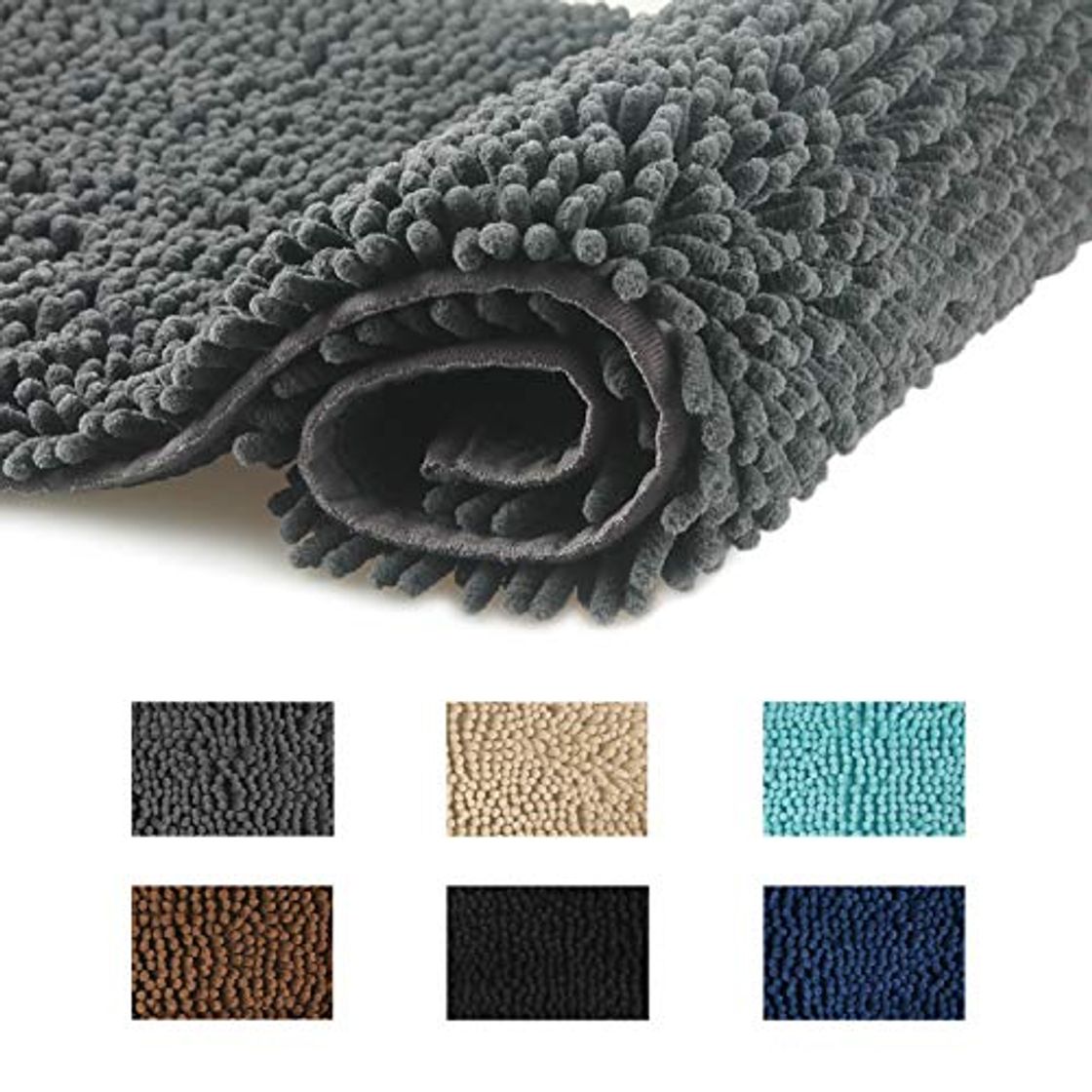 Productos FCSDETAIL Alfombras de Baño de Pelo Largo Antideslizantes 60X90 cm