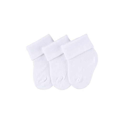 Sterntaler Newborn Socks 3-pair Pack Calcetines, Blanco