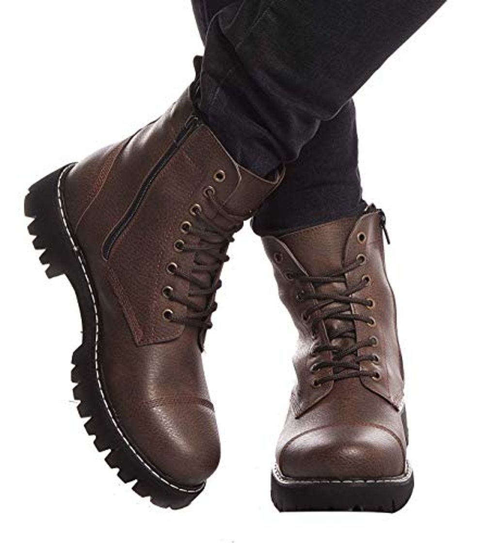 Moda Leif Nelson Zapatillas para Hombre Calza Botas Zapatos LN