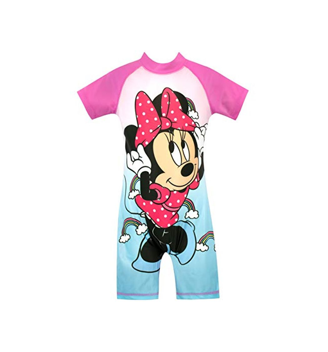 Moda Disney Bañador para Niña Minnie Mouse Azul 3 a 4 Años