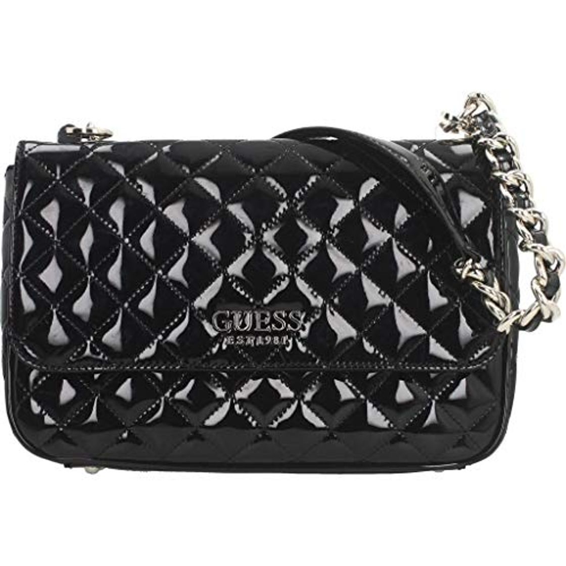 Moda Guess Bolsos Mano MELISE Shoulder Bag para Mujer Negro 19x29x6