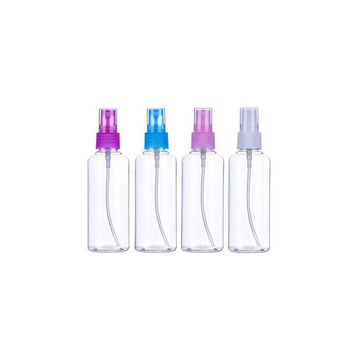 Pulverizador Transparente Set de Botella de Spray de Viaje, 4 Piezas