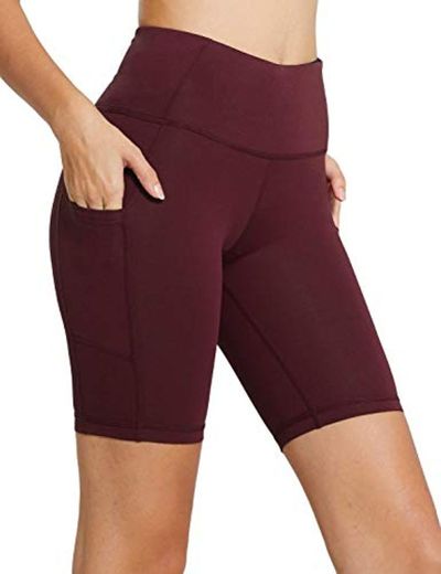 BALEAF Pantalones cortos de compresión para mujer, de cintura alta, de 20,32