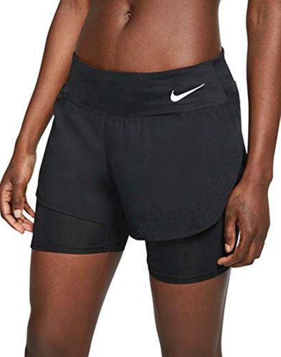 NIKE W Nk Eclipse 2in1 Short Sport Shorts, Mujer, Black/