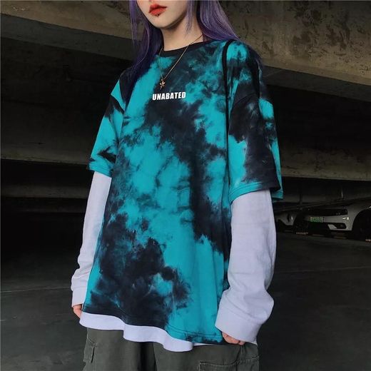 CAMISETA TIE DYE AZUL