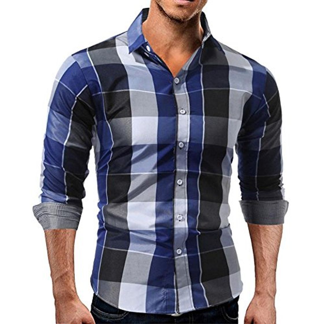 Product Camisas Hombre Manga Larga,Camisetas Blusas Tops Hombre,Sujetador Camisa de Manga Larga para