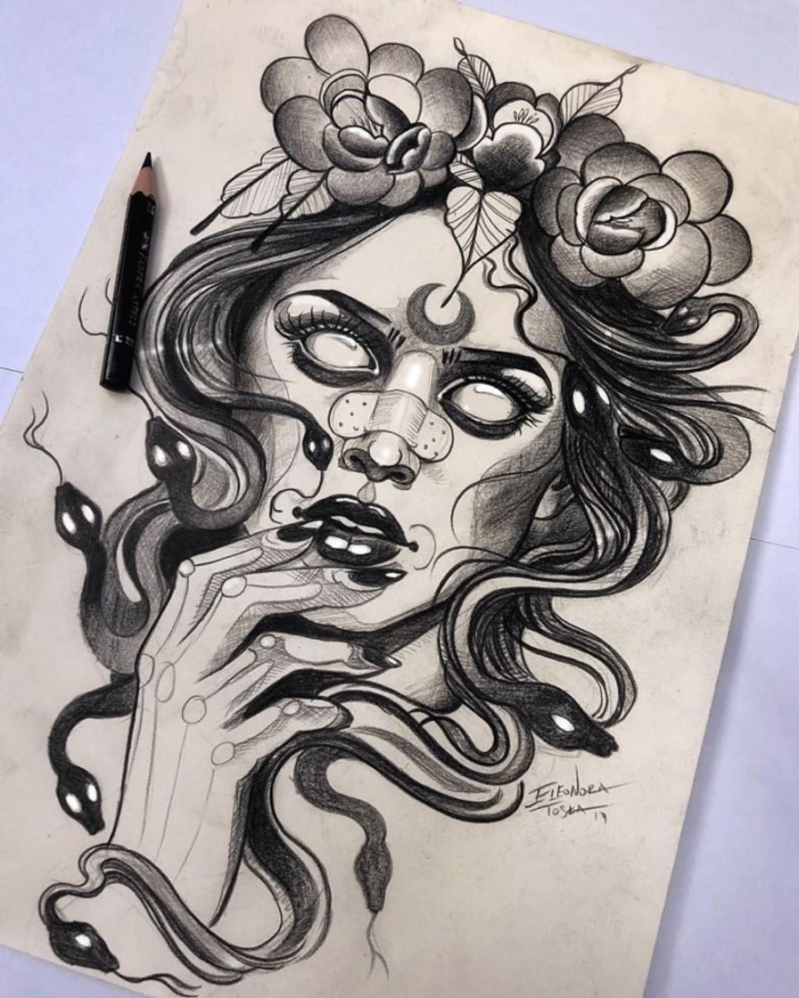 Moda Increíble boceto de tatuaje 