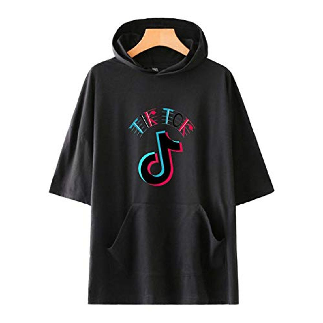 Social TIK Tok vibrato Personaje de Moda Casual con Capucha de Manga Corta