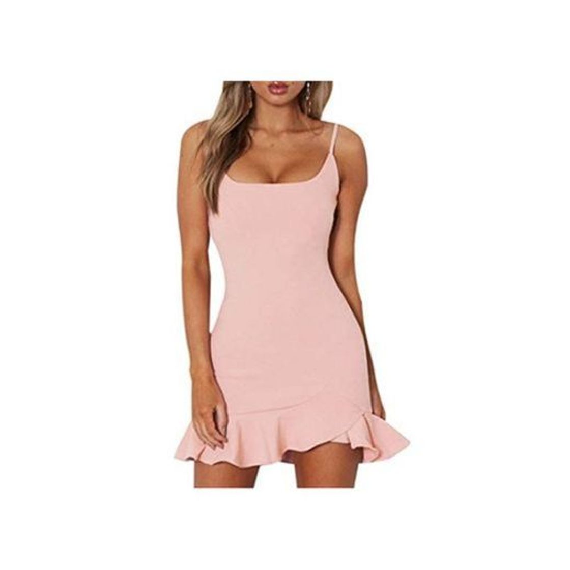 Social YeeHoo Vestido Mujer Sexy Corto Ajustado Verano Cuello en V Profundo sin Espalda Bodycon Backless Mini Vestido en Cóctel Club Bar
