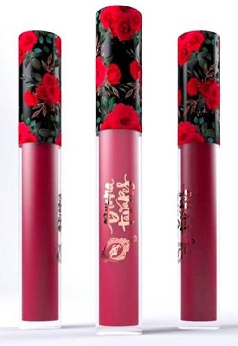 Fashion Batom líquido matte red rose linha Bruna Tavares