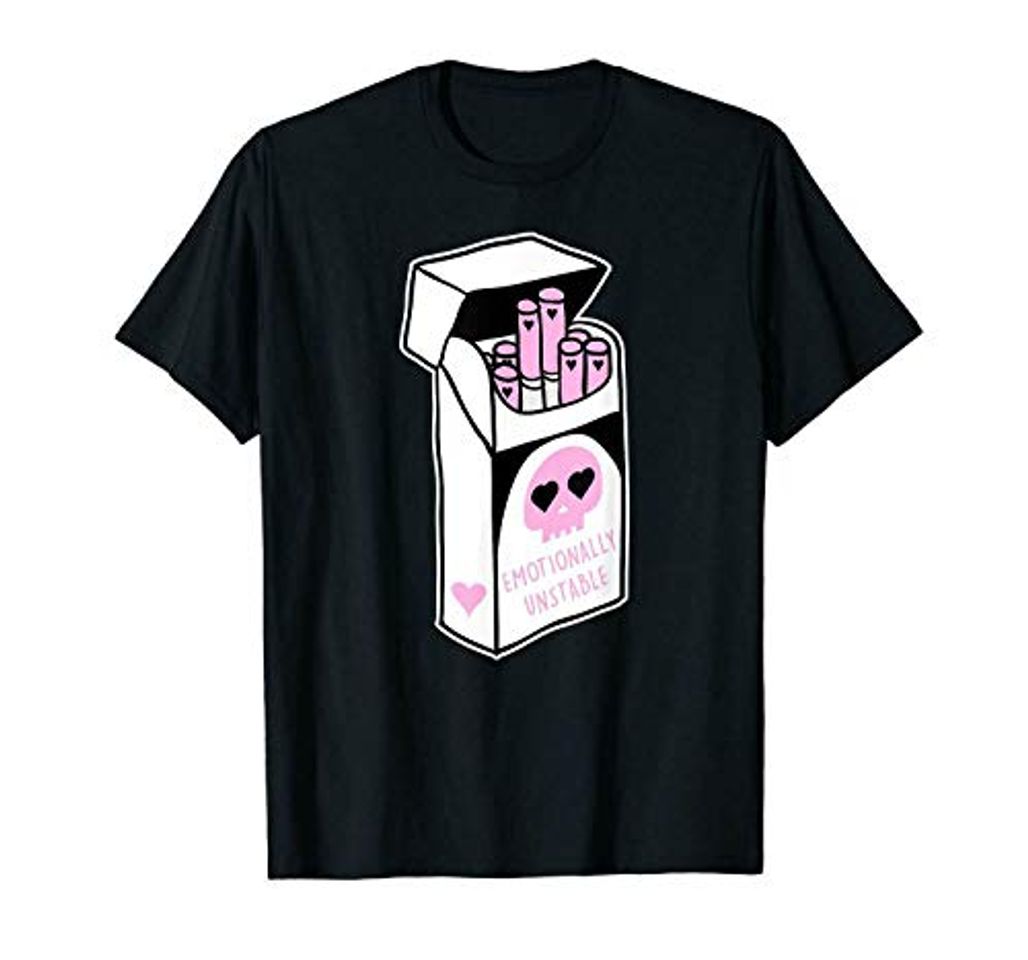 Productos SamYoo Camiseta Casual Negra para Hombres de Kawaii Pastel Goth