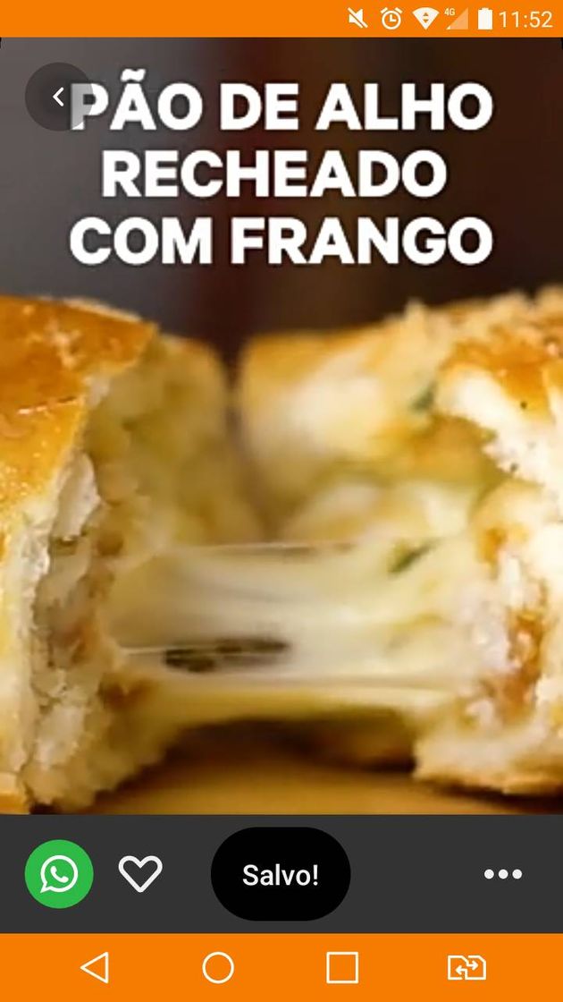 Fashion Pão de alho recheado com frango💜