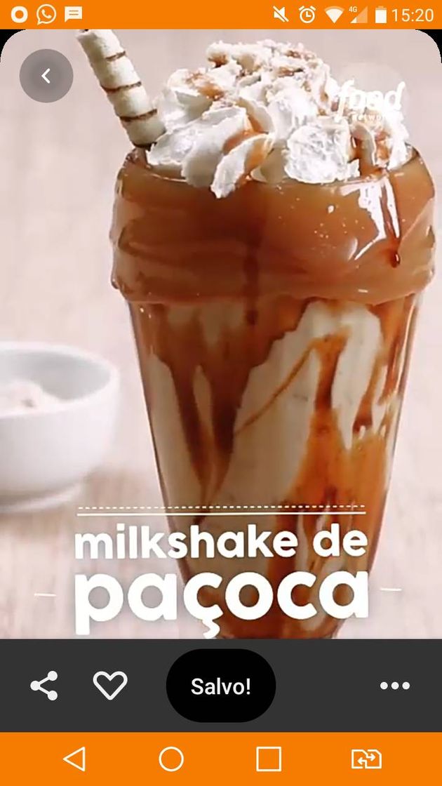 Moda MilkShake de paçoça