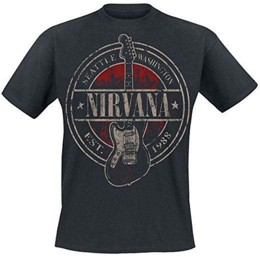 Nirvana Seattle 1988 Camiseta Negro S
