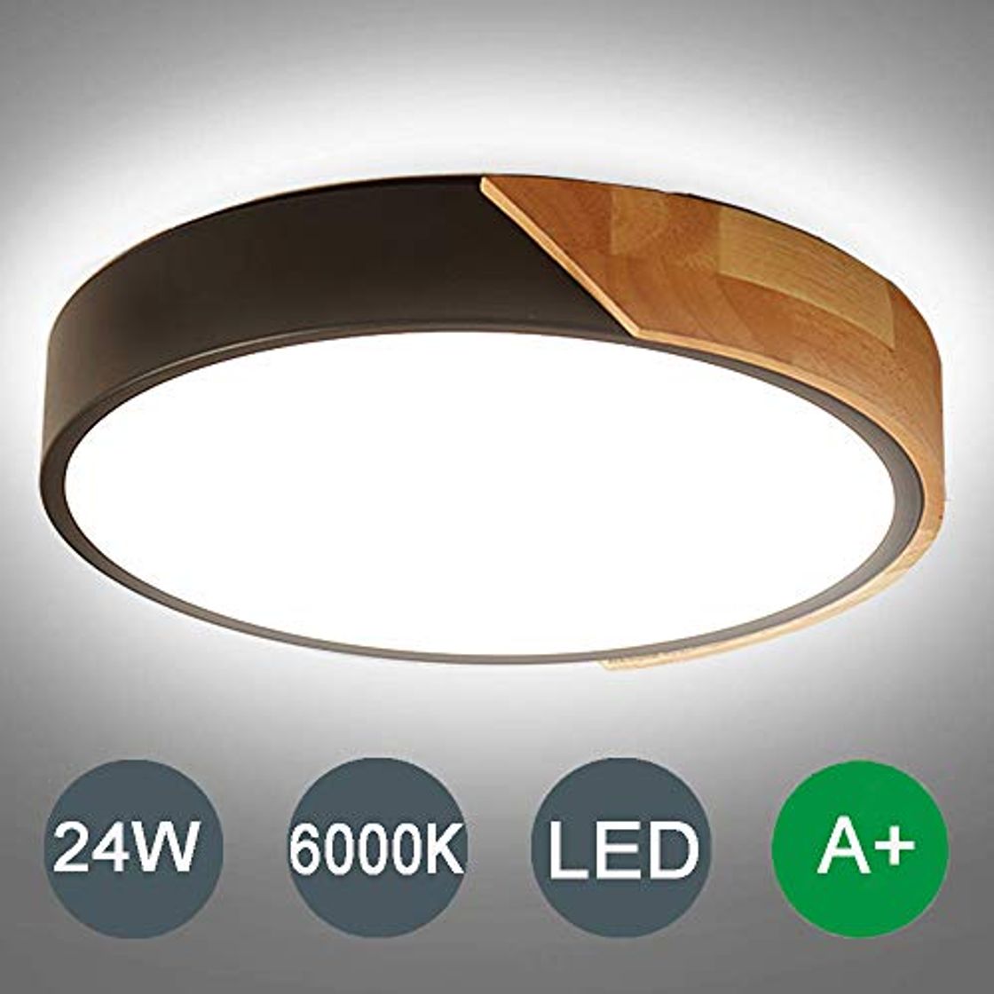 Products Kambo LED Lámpara de Techo Moderna Plafon Techo de Led 24W Redondo Para Techo 2400LM Blanco Frío 6000K Para Habitacion Cocina Sala de Estar Dormitorio Pasillo Comedor Balcón