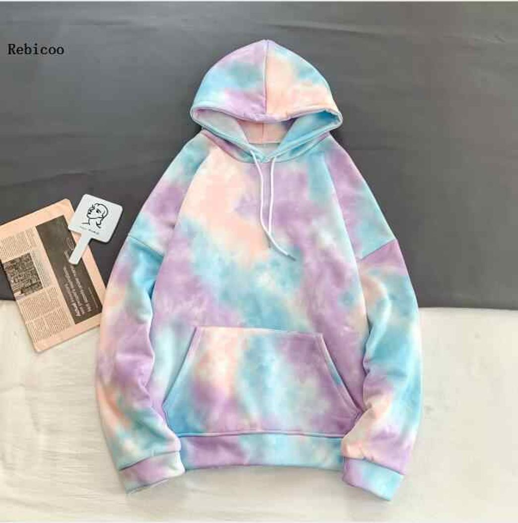 Social hhalibaba Sudaderas con Capucha Hombre Hombre Canguro Bolsillo Tie Dye Sudadera con Capucha Sudadera   Invierno Corea Estilo Sudaderas de Gran tamaño Streetwear