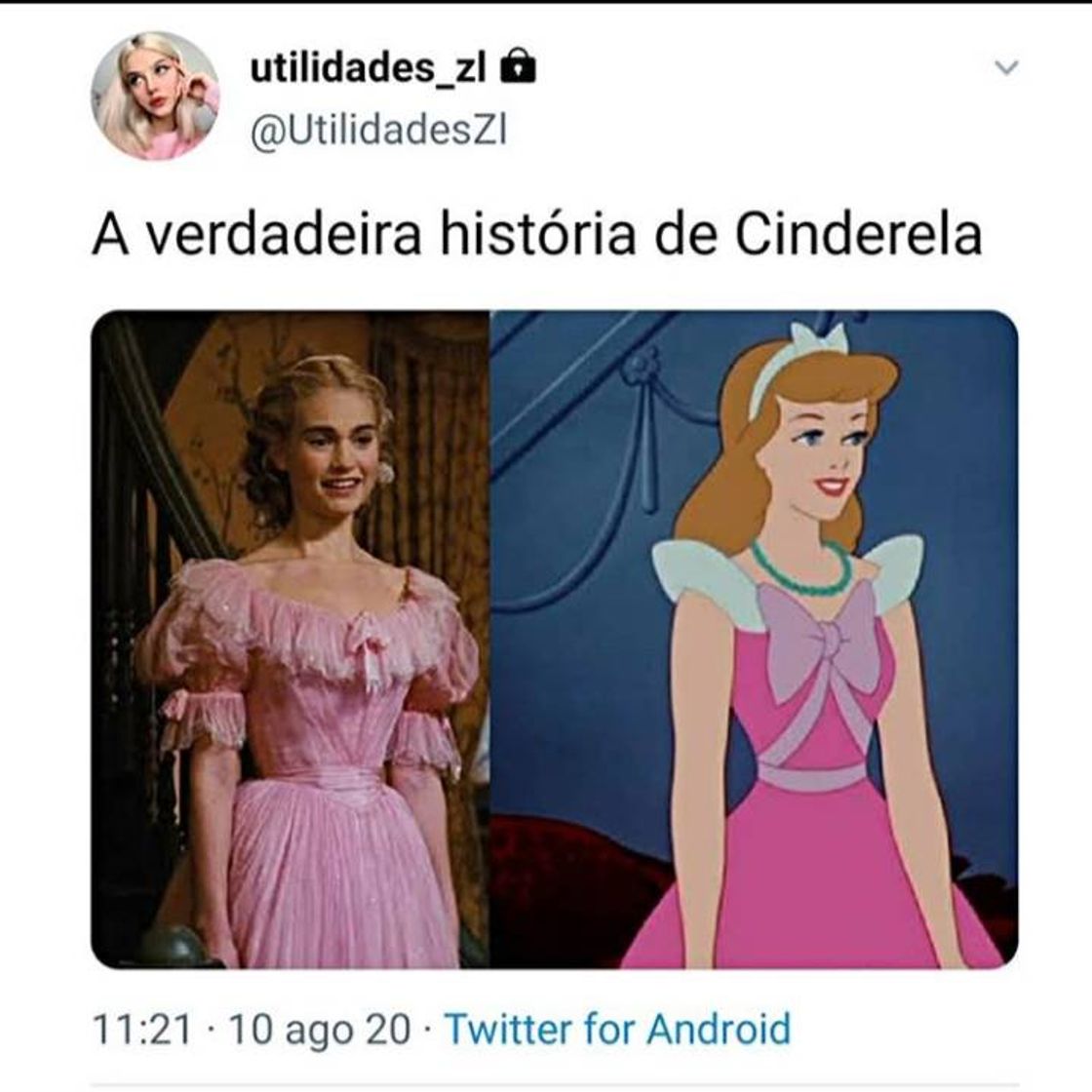 Fashion Verdadeira história da Cinderela