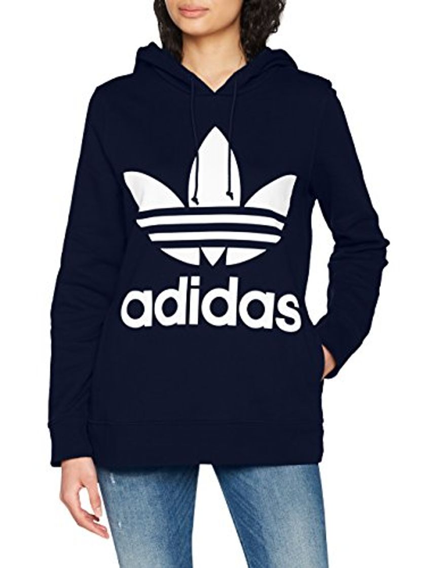 Fitness adidas Trefoil H Sudadera con Capucha, Mujer, Azul Marino