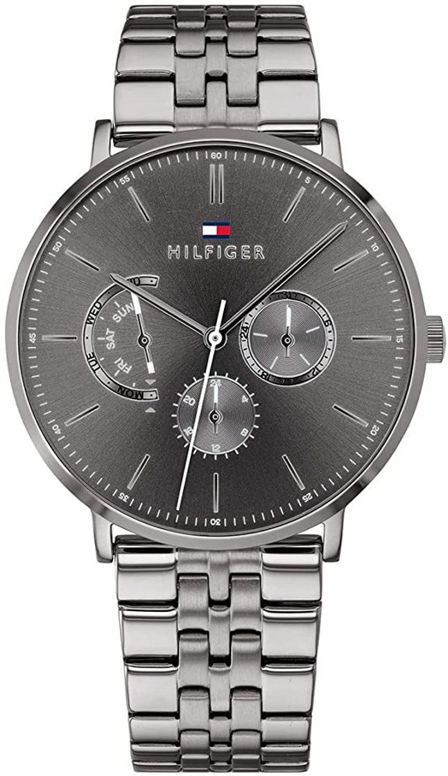 Social Tommy Hilfiger Reloj Multiesfera para Hombre de Cuarzo con Correa en Acero