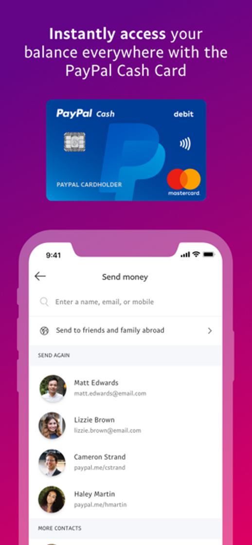 App PayPal: Mobile Cash