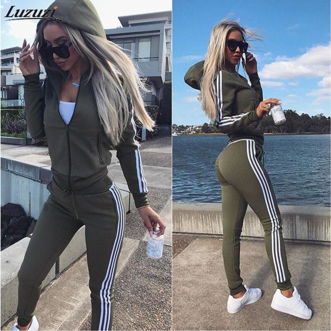 Social Mujeres 2 Piezas Traje Deportivo Colorido Pantalones Casuales Top chándal Traje de